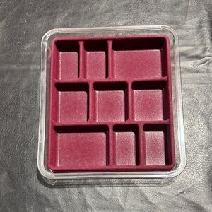 Burgundy Velvet Jewelry Organizer